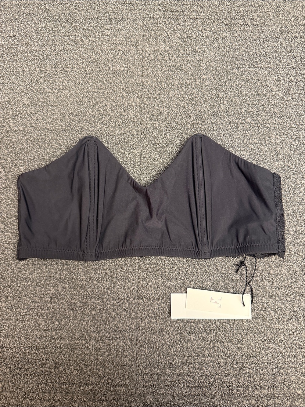 Fleur du Mal Charlotte Bandeau Bra in Black